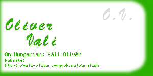 oliver vali business card